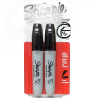 Sharpie Marker Chisel Point 2pk Black Model 38262 0