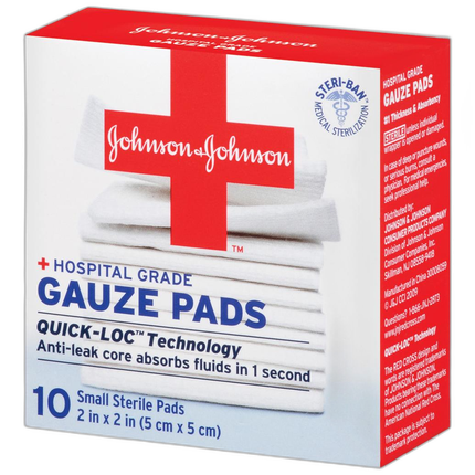 Johnson  and  Johnson Gauze Pads 2inch x 2inc 10ct