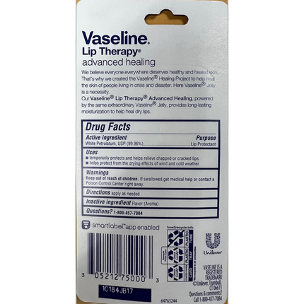 Vaseline Lip Therapy Regular Advanced Healing Lip Protectant
