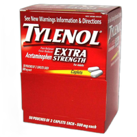 Tylenol 2pk Extra Strength Caplets (Box of 50 2pks) 0