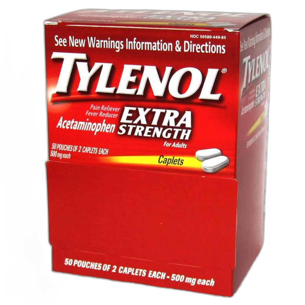 Tylenol 2pk Extra Strength Caplets (Box of 50 2pks)