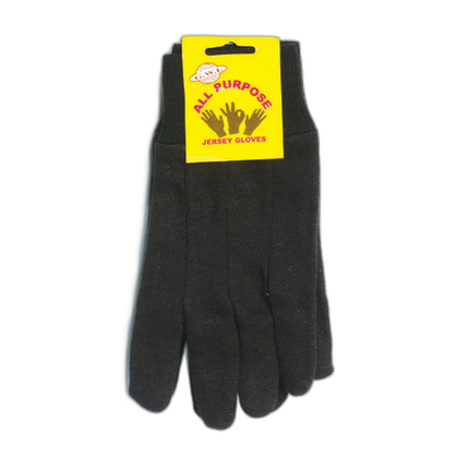 Brown Jersey Gloves All Purpose Work Gloves