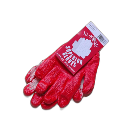Red Palm Knit Gloves All Purpose Work Gloves (Brands Vary)