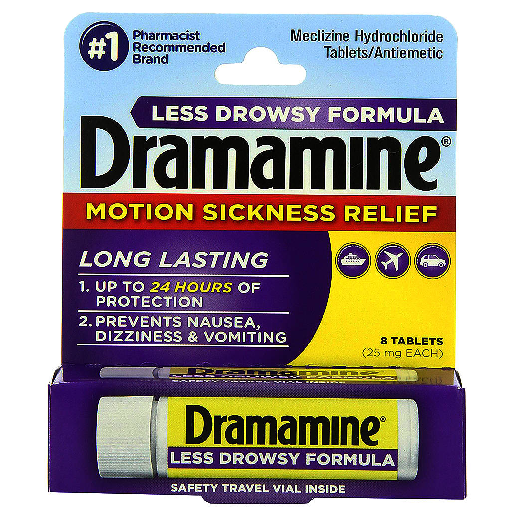 Dramamine Adult 8ct Less Drowsy Motion Sickness Relief