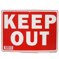 Signs 12pk Keep Out 9in x 12in Plastic 0