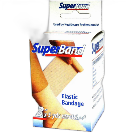 Ace-Type Elastic Bandage 3in x 5yds (Stretched Length) w/Clips
