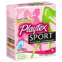 Playtex Sport Tampons 18ct Super Unscented Unique Contour Applicator 0