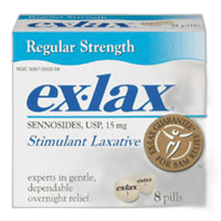 Ex-Lax Laxative Pills 8ct Regular Strength