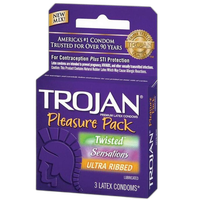 Trojan Condoms 3pk Pleasure Pack Assorted Varieties 0