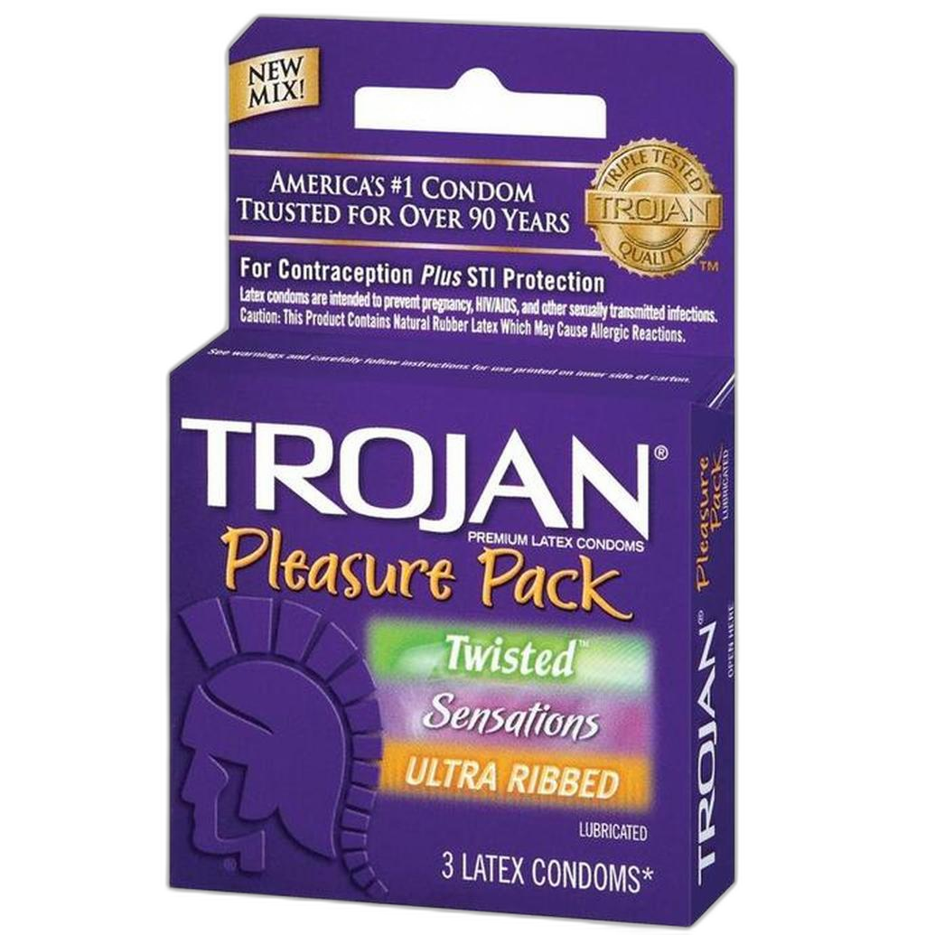 Trojan Condoms 3pk Pleasure Pack Assorted Varieties Trojan Condoms 3pk Pleasure Pack Assorted Varieties
