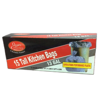 Kitchen Trash Bags 13gal 15ct Trash Bags w/Ties (Generic Brand) 0