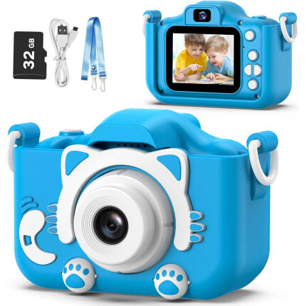 Kids Digital Camera (Blue-Cat)
