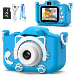 Kids Digital Camera (Blue-Cat) 0