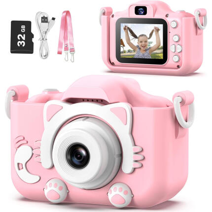 Kids Digital Camera (Pink-Cat)
