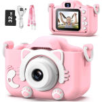 Kids Digital Camera (Pink-Cat) 0