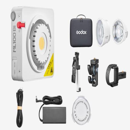 Godox ML100Bi Bi-Color Portable LED Light Kit (36 Lens and NP-F Handgrip)