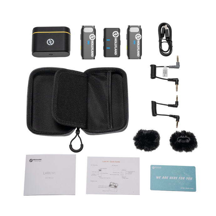 Hollyland Lark M1 Wireless Microphone System Duo - Cool Black