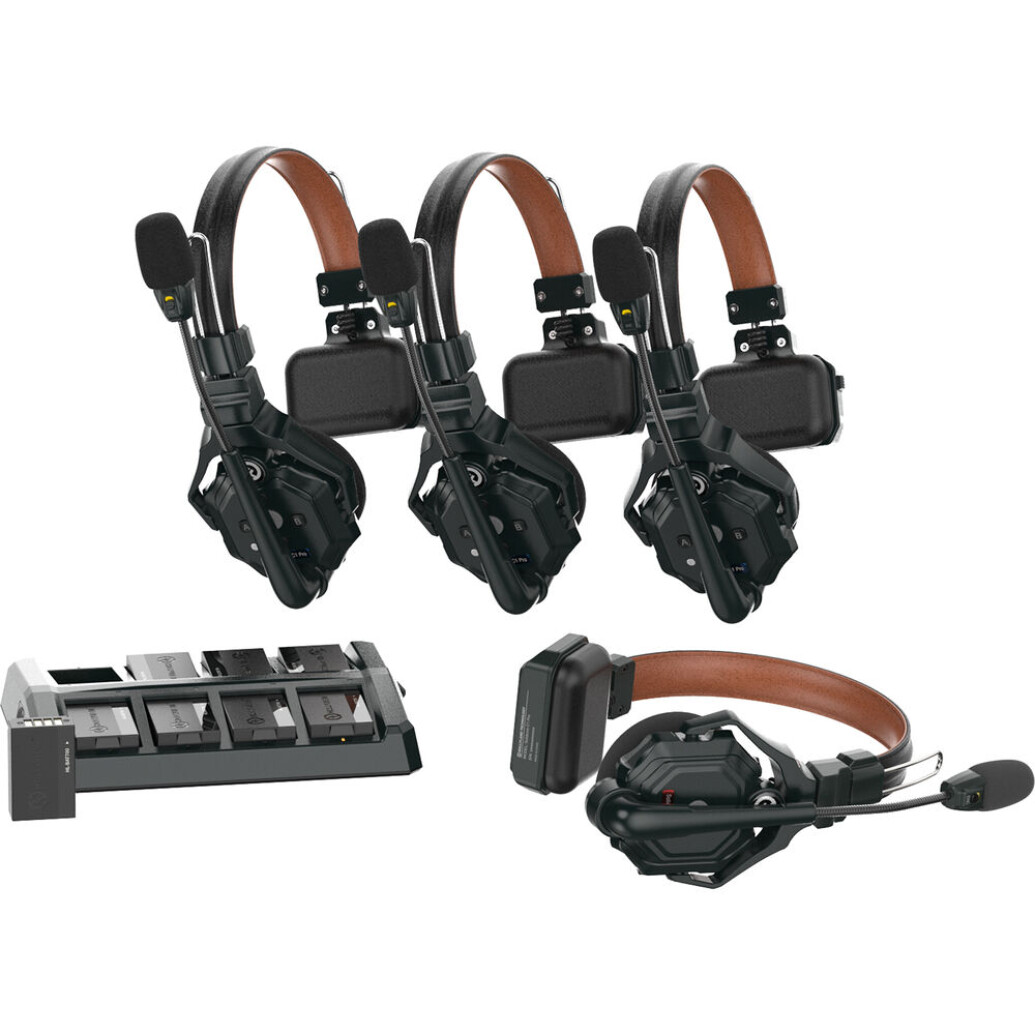 Hollyland Solidcom C1 Pro Full Duplex Wireless Intercom System w/ 4 headsets