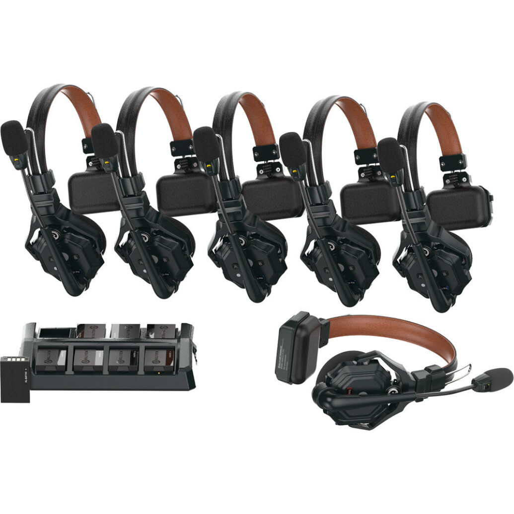 Hollyland Solidcom C1 Pro Full Duplex Wireless Intercom System w/ 6 headsets
