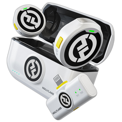 Hollyland LARK M2 DUO 2-Person Wireless System with Lightning - Ivory White