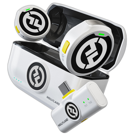 Hollyland Lark M2S USB Type-C バージョン Hollyland LARK M2 DUO 2-Person Wireless System with USB-C - Ivory