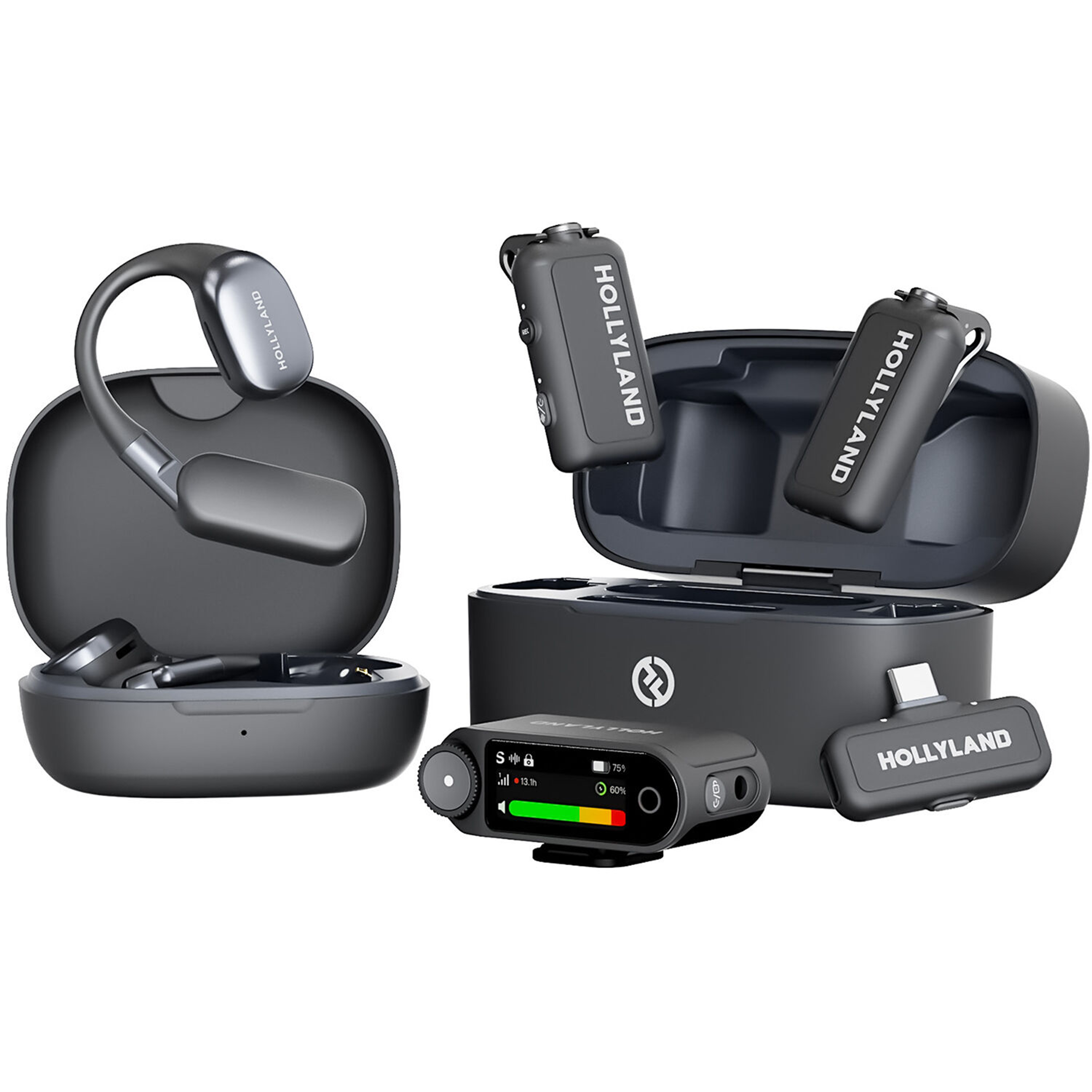 Hollyland LARK MAX 2-Combo 4人用 Hollyland LARK MAX 2 Ultimate Combo 2-Person Wireless Microphone