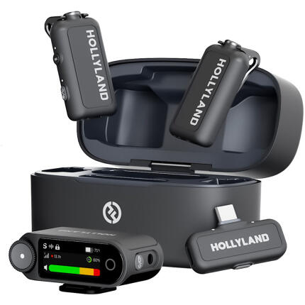 Hollyland LARK A1 Mini Duo Wireless Microphone - Space Gray USB-C RX