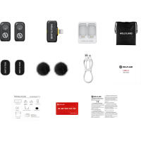 Hollyland LARK A1 Mini Duo Wireless Microphone - Space Gray Lightning RX 1