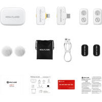 Hollyland LARK A1 Combo Wireless Microphone - Ivory White 1