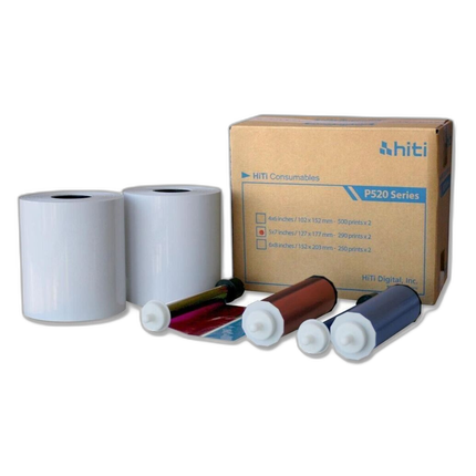 HiTi 5x7 Media for P520L/P525L Printer (290 sheets/roll, 2 rolls/carton)