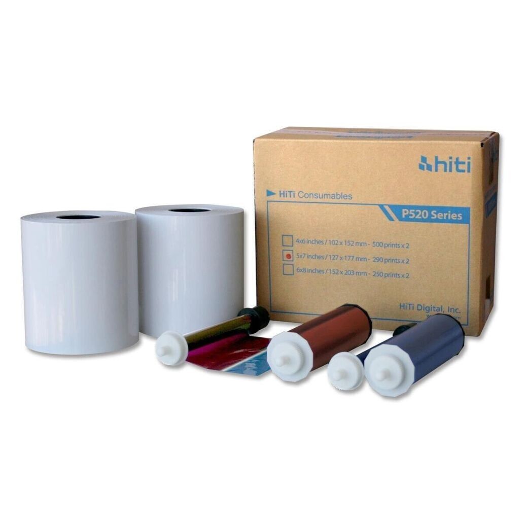 HiTi 5x7 Media for P520L/P525L Printer (290 sheets/roll, 2 rolls/carton)