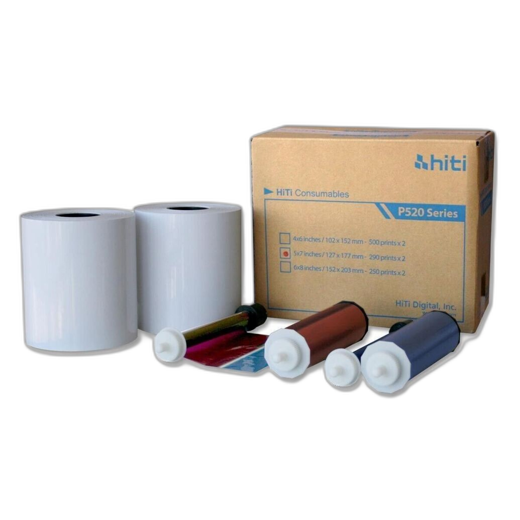 HiTi 5x7 Media for P520L/P525L Printer (290 sheets/roll, 2 rolls/carton)