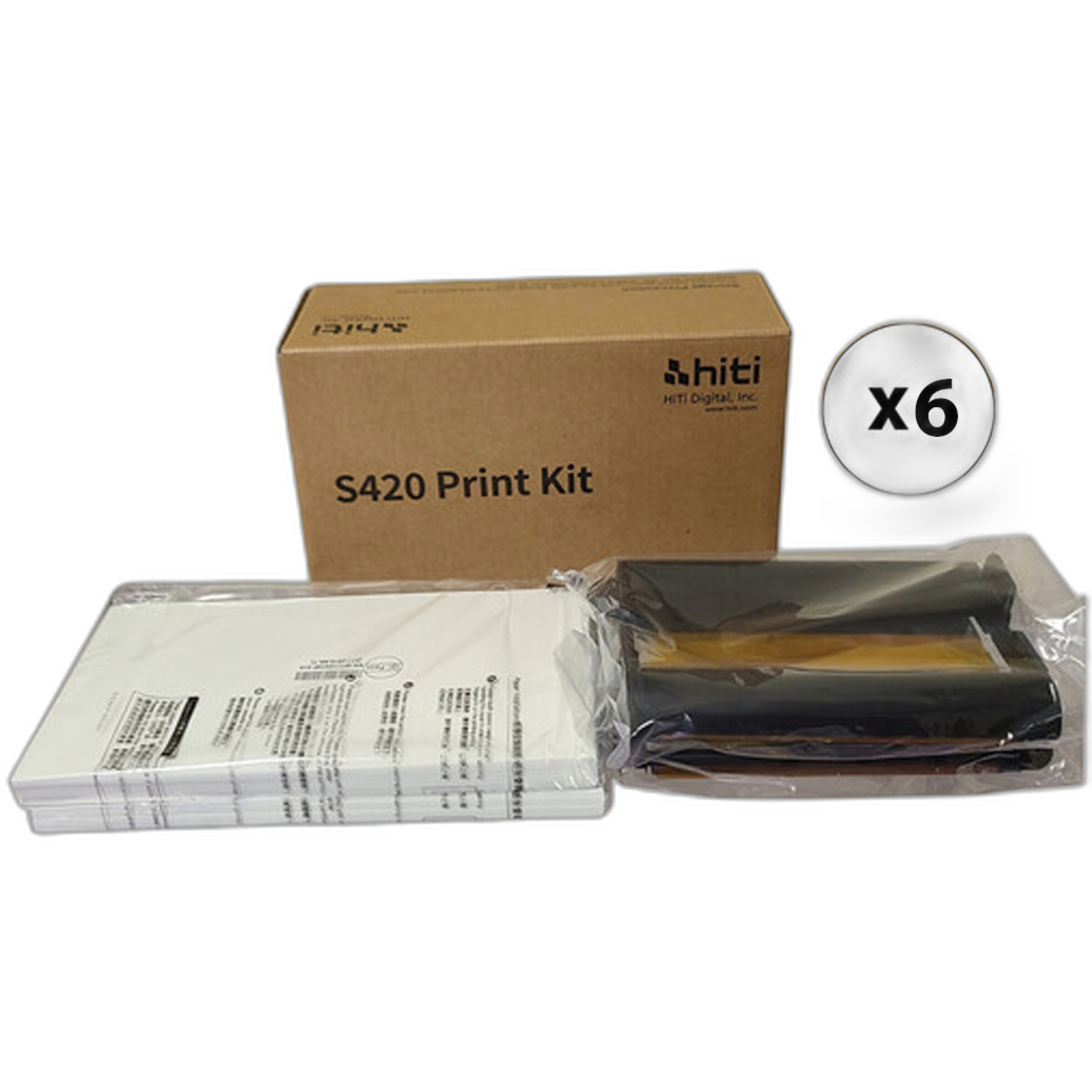 HiTi 4x6in P-100 Media Print Kit for S420 (100sheets/pack, 6/pack) 600 Print