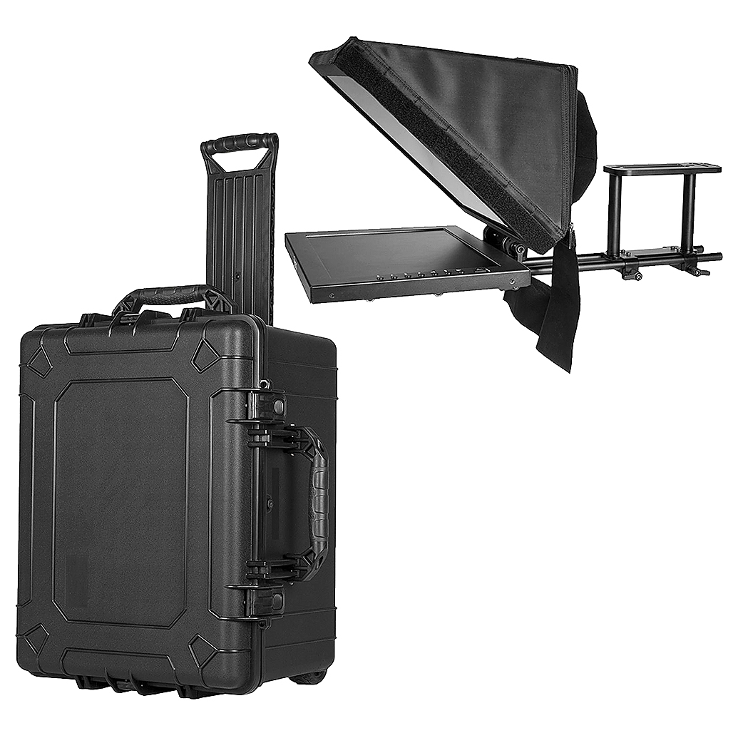 ikan PT3500 Teleprompter  and  Rolling Hard Case Travel Kit