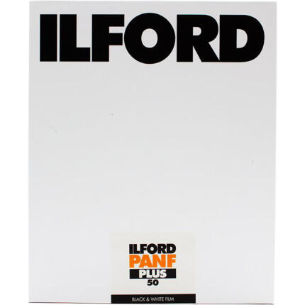 Ilford Pan F Plus Black and White Negative Film (4 x 5 - 25 Sheets)