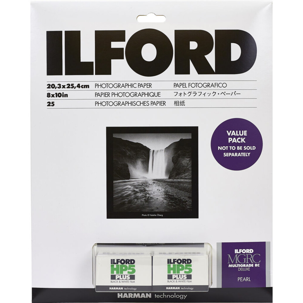 Ilford MULTIGRADE RC Deluxe Paper  and  HP5 Plus Value Pack (Pearl, 8x10, 25 She
