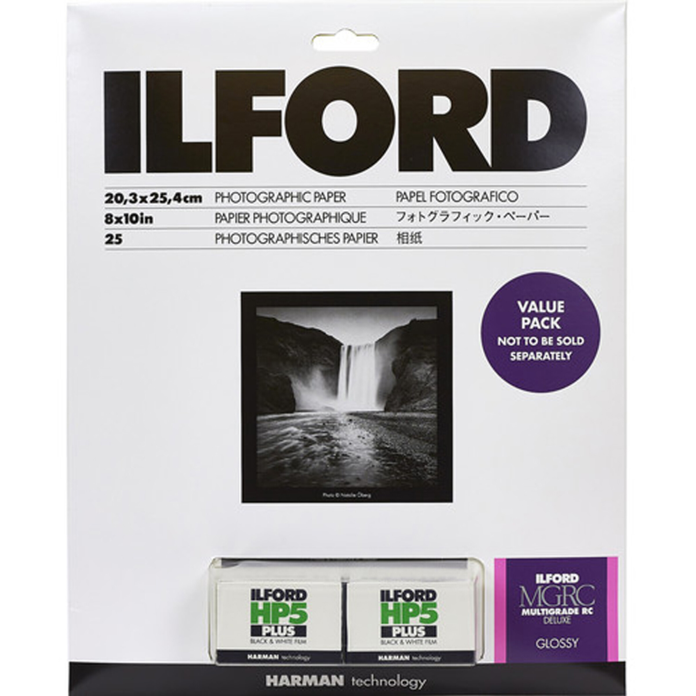 Ilford Multigrade RC Deluxe Paper  and  HP5 Plus Value Pack (Glossy, 8x10, 25 Sh