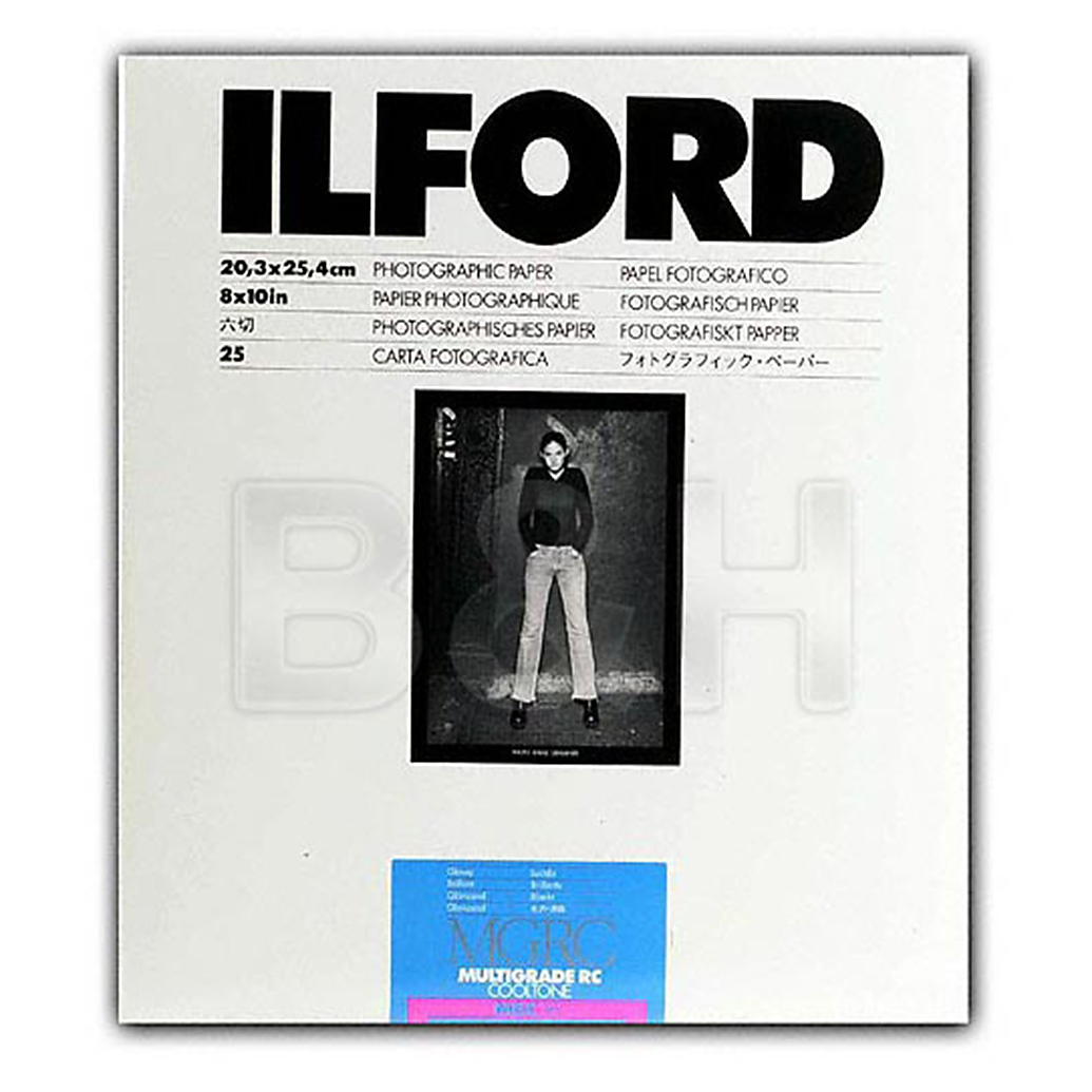 Ilfordï¿½Multigrade Resin Coated Cooltone B and W Paper (Glossy, 8x10, 100 Sheets)