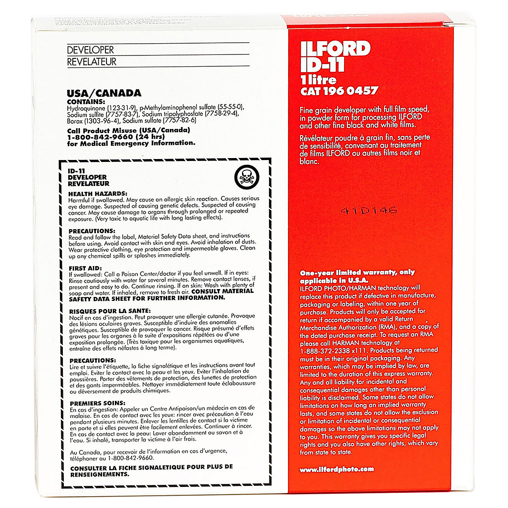 Ilford 1L ID-11 Developer Powder REPLACES D-76 1058270