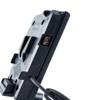 IndiPRO Tools V-Mount Plate with NP-FZ100 Dummy Battery  and  15mm Rod Clamps 2