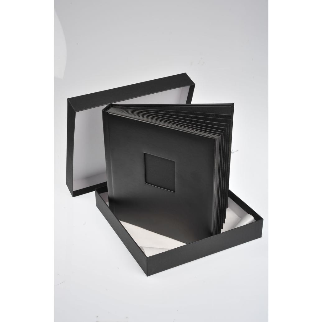 Unique Bound Album with 30 Peel  and  Mount 10 x 10 Pages (Black Leather)