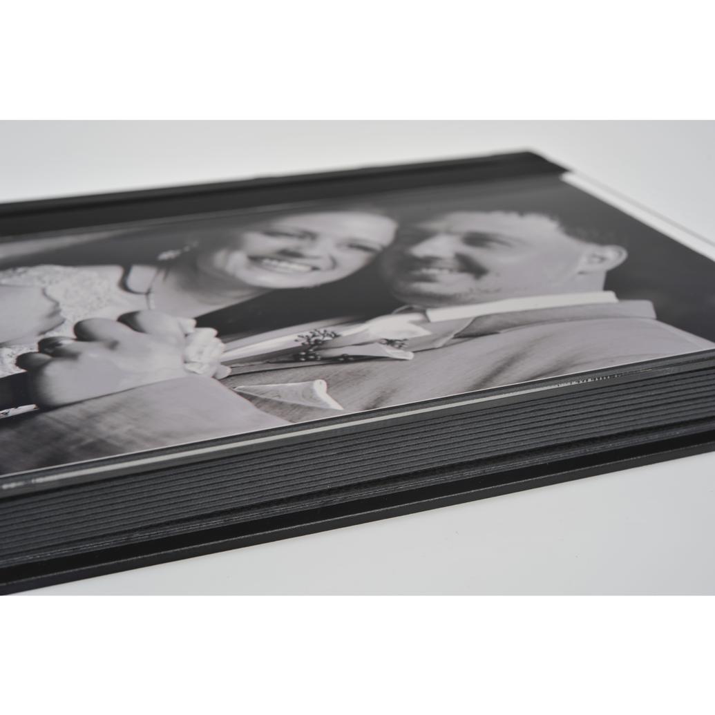 Unique Album Acrylic Front Cover with 30 Peel  and  Mount  8 x 10 Pages-Blac