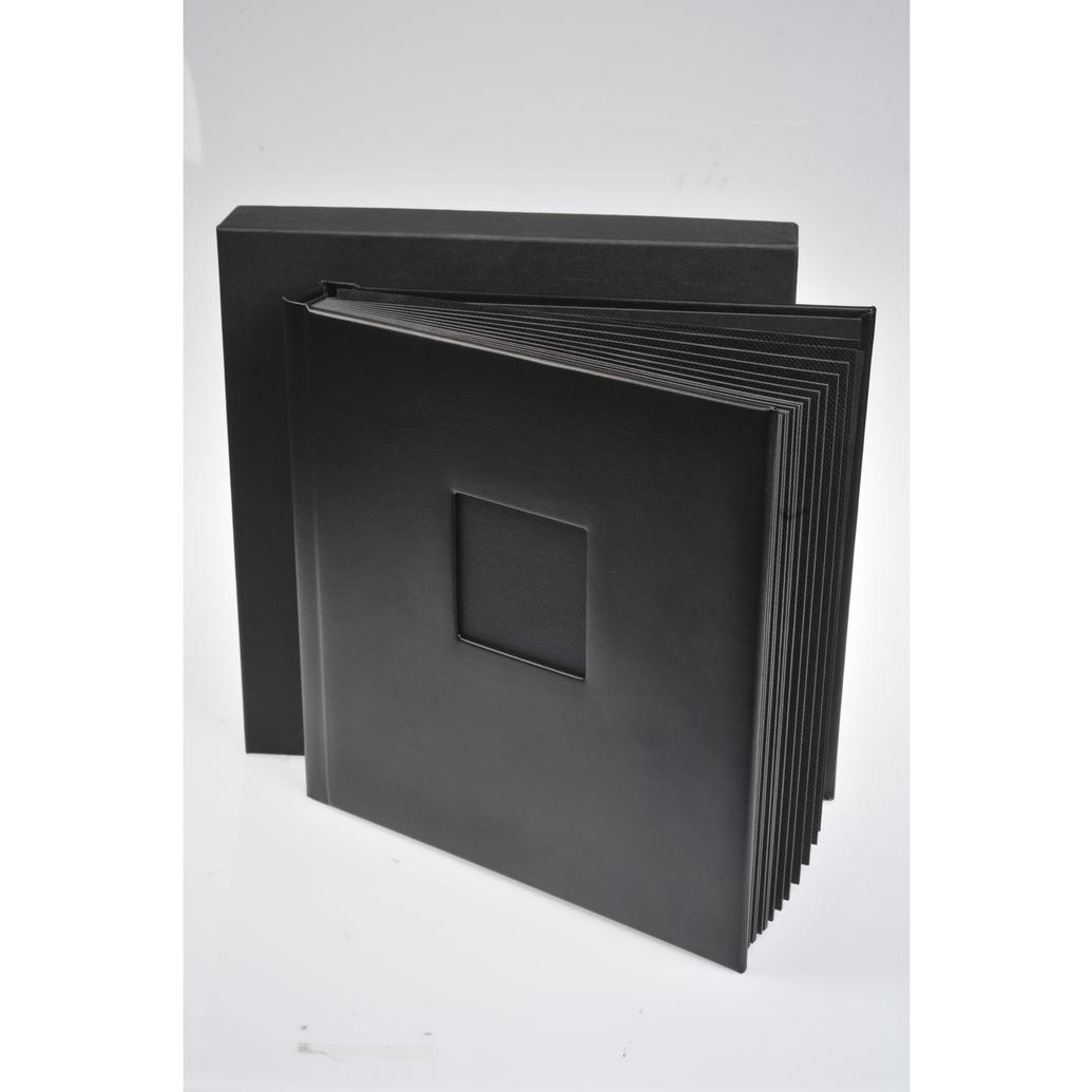 Unique Leather Album 5x5 15 pages 30 sides (BLACK)