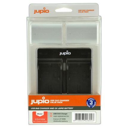 Jupio Value Pack: 2x Battery LP-E6N *ULTRA* 2040mAh + USB Dual Charger