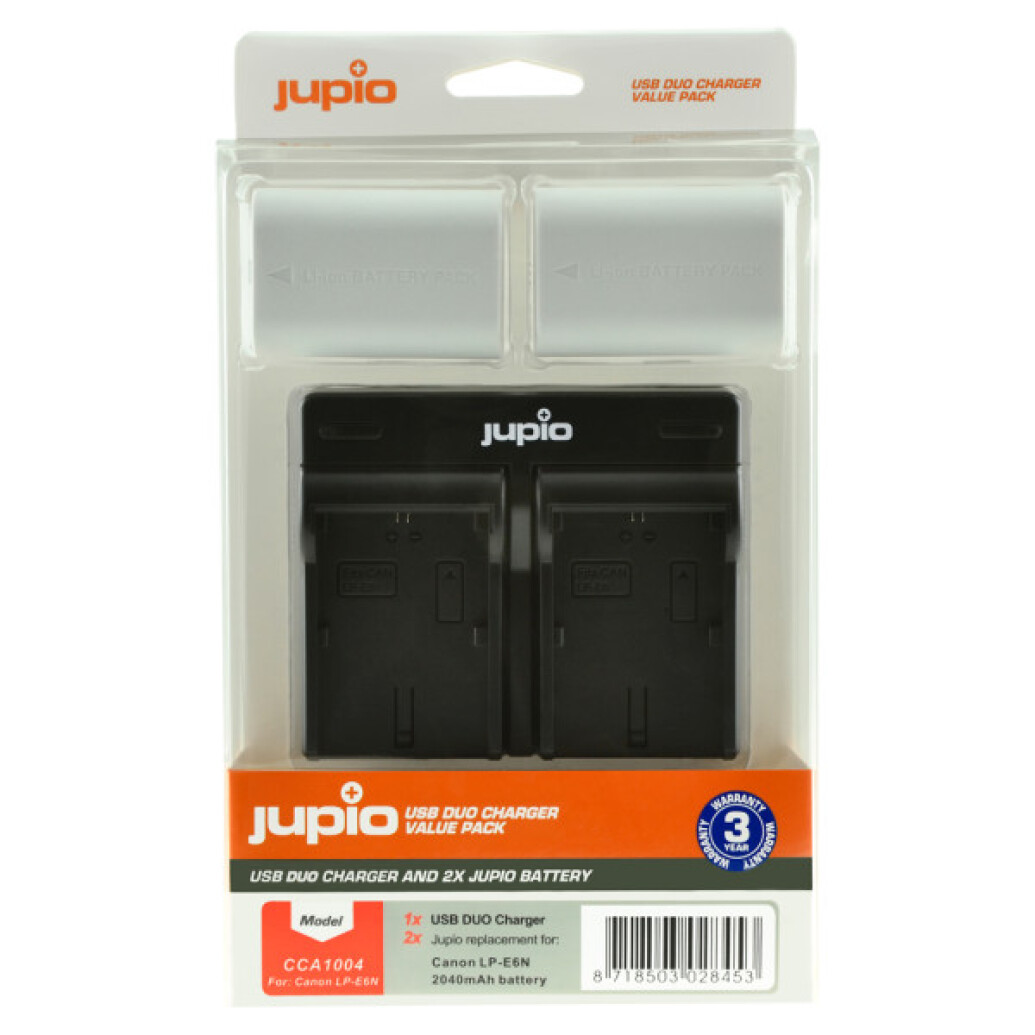 Jupio Value Pack: 2x Battery LP-E6N *ULTRA* 2040mAh + USB Dual Charger