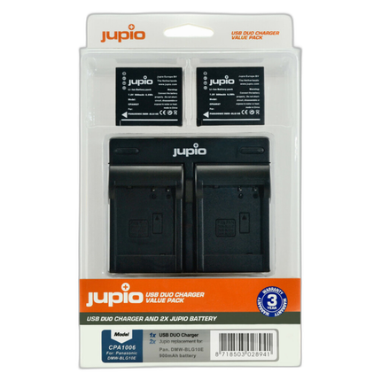 Jupio Value Pack: 2x Battery DMW-BLG10 + USB Dual Charger