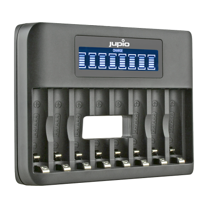Jupio USB 8-slots Octo Battery Charger LCD