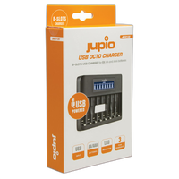 Jupio USB 8-slots Octo Battery Charger LCD 1