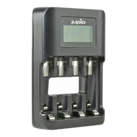 Jupio USB 4-slots Ultra Fast Battery Charger LCD 0