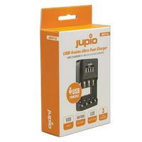 Jupio USB 4-slots Ultra Fast Battery Charger LCD 3